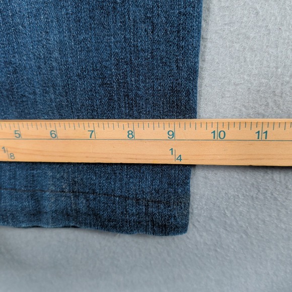 Calvin Klein Jeans Womens 16 Blue Denim Floral Embroidered Straight Leg Casual - Picture 10 of 15